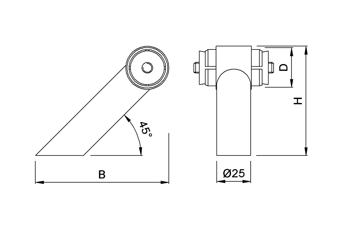 Product drawing KWS Mid support 8719 / 8053 / 8364 / 8320 / 8054 / 8H64 / 8H20