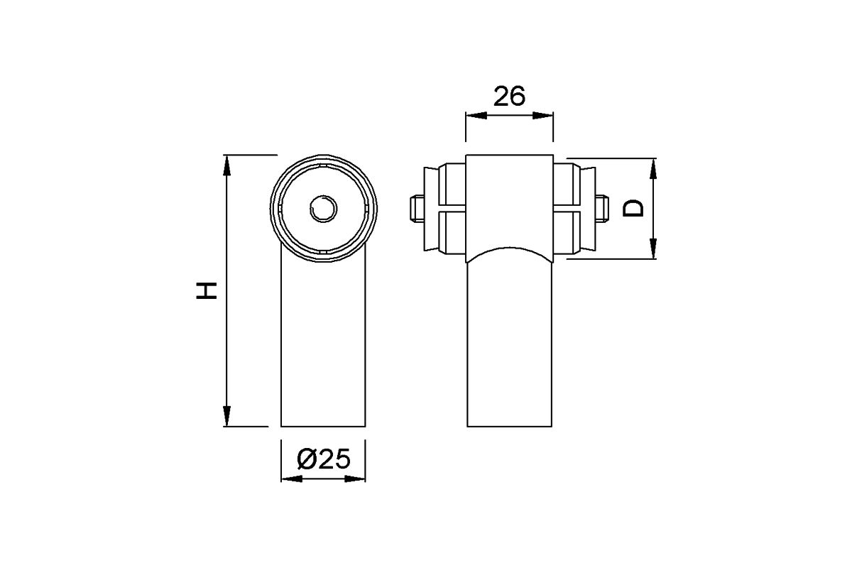 Product drawing KWS Mid support 8718 / 8051 / 8363 / 8319 / 8052 / 8H63 / 8H19