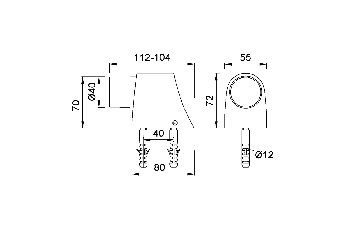 Produktzeichnung KWS Türpuffer 2124