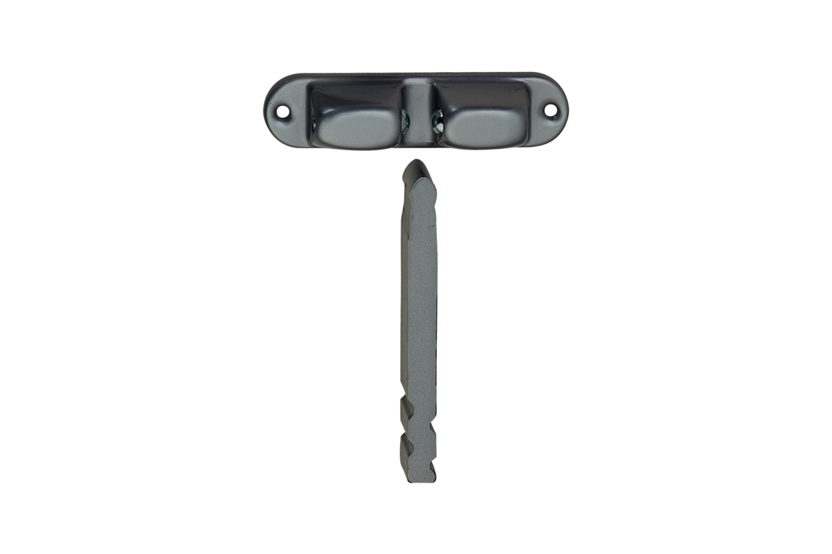 KWS Door holder 1056 in finish 02 (aluminium, silver stove-enamelled)