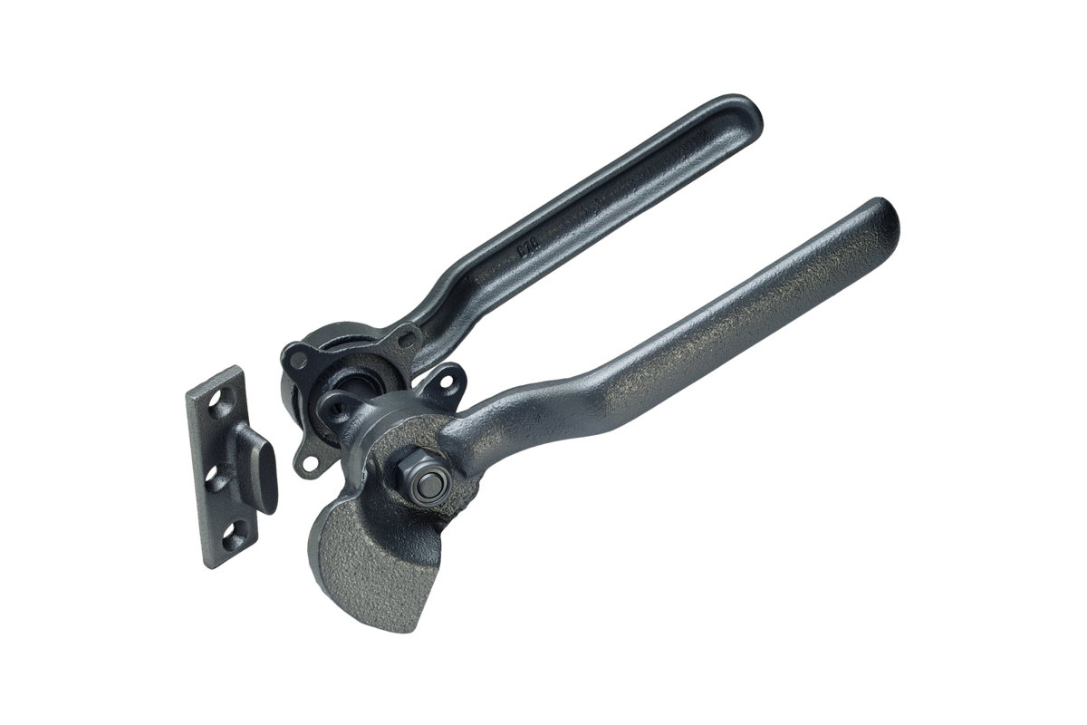 KWS 6001.02.00000 Locking handle KWS Locking handle 6001 in finish 02 (malleable cast iron, silver stove-enamelled) for left door