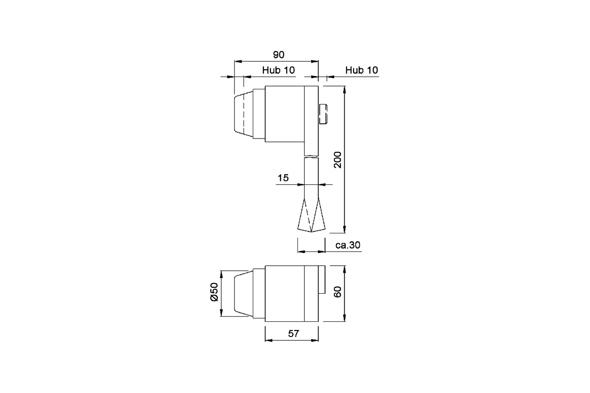 Product drawing KWS Door buffer 2019