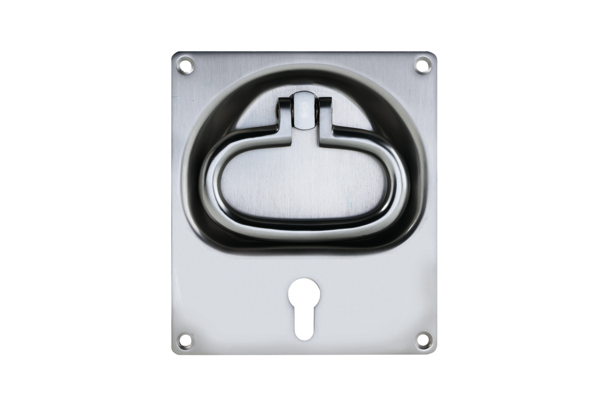 KWS 5164.31.19200 Flush handle KWS Flush handle 5164 in finish 31 (aluminium, KWS 1 silver anodised) with 92 mm PZ keyway