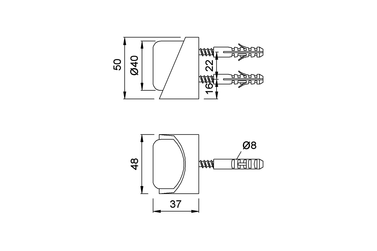 KWS 2029.. Door buffer Product drawing KWS Door buffer 2029