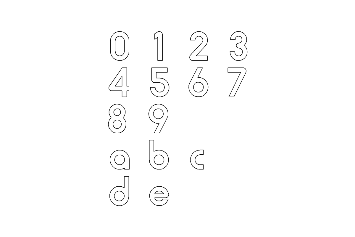 KWS 3810.. ff. House number Product drawing KWS House number 3810 / 3811 / 3812 / 3813 / 3814 / 3815 / 3816 / 3817 / 3818 / 3819