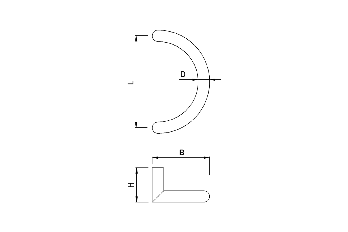 Product drawing KWS Door handle 8149 / 8186 / 8187 / 8191 / 8190 / 8188