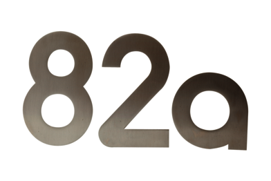 KWS 3818.82, 3812.82 and 381a.82 House numbers KWS House numbers 3818, 3812 and 381a in finish 82 (stainless steel, matte)