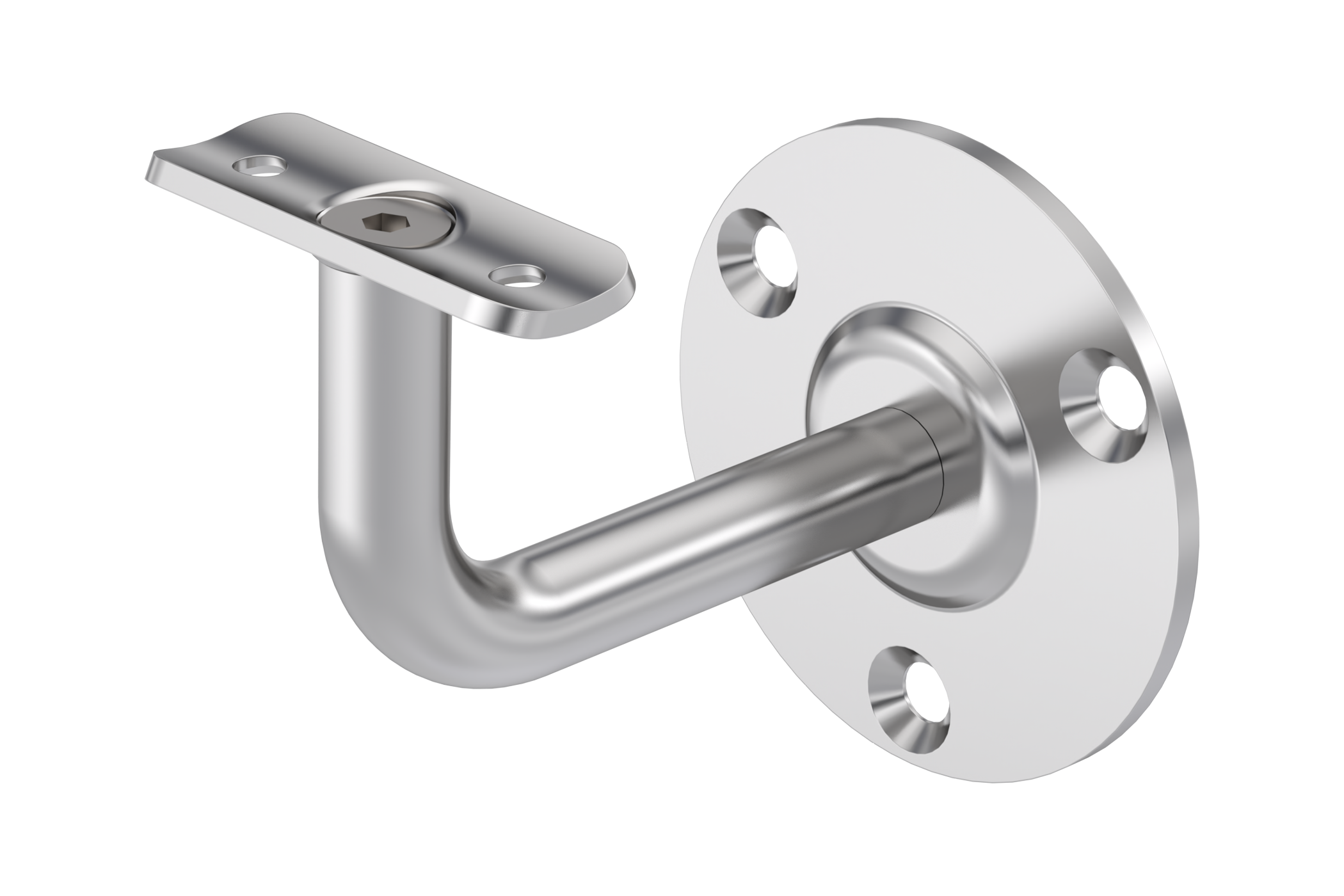 KWS Handrail support 4602 in finish 82 (stainless steel, matte) with 20 mm radius