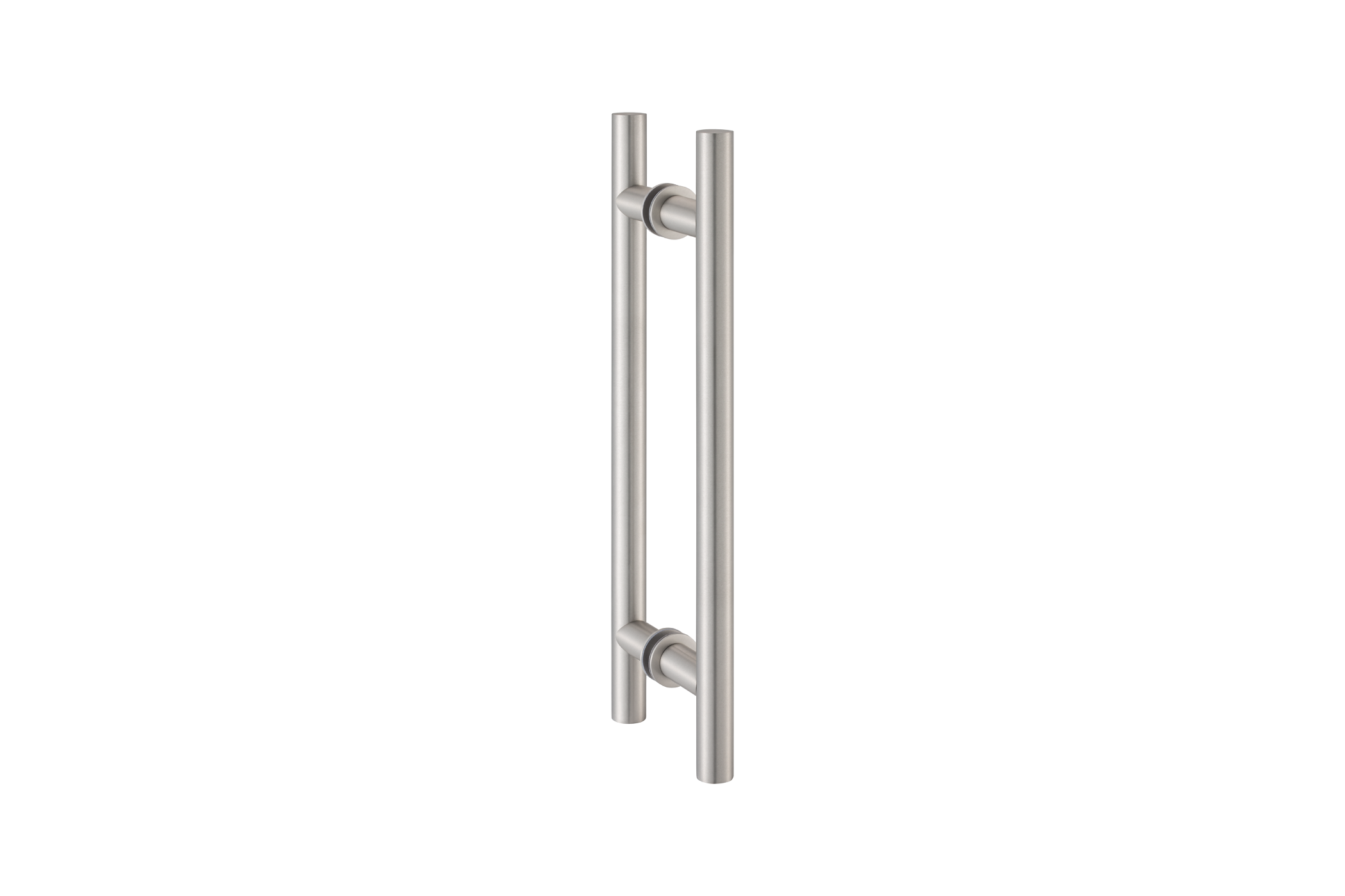 KWS Pair of door handles 8142 in finish 35 (aluminium, stainless steel effect anodised)