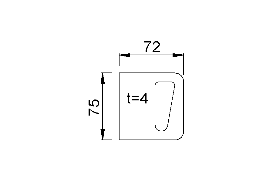 KWS 6539.. locking plate for locking handle Product drawing KWS locking plate 6539 for locking handle